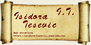 Isidora Tešević vizit kartica